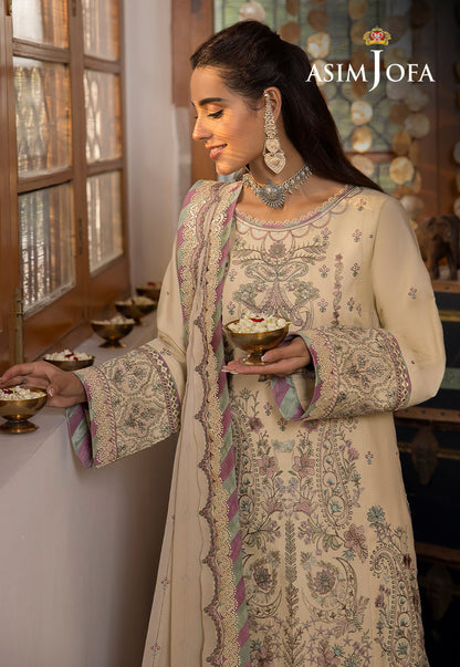 AJSW-26 EMBROIDERED LAWN SILK 3 PCS
