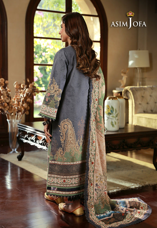 AJAWP-06 EMBROIDERED KARANDI STITCHED 3 PCS