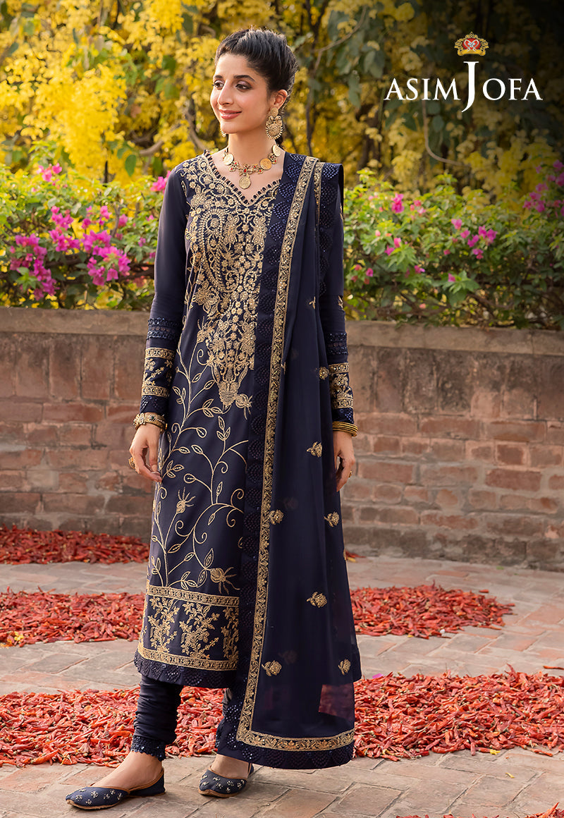 AJSW-15 EMBROIDERED LAWN SILK 3 PCS