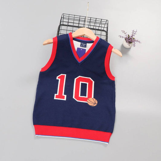 Boy Basket ball Sleeveless Sweater
