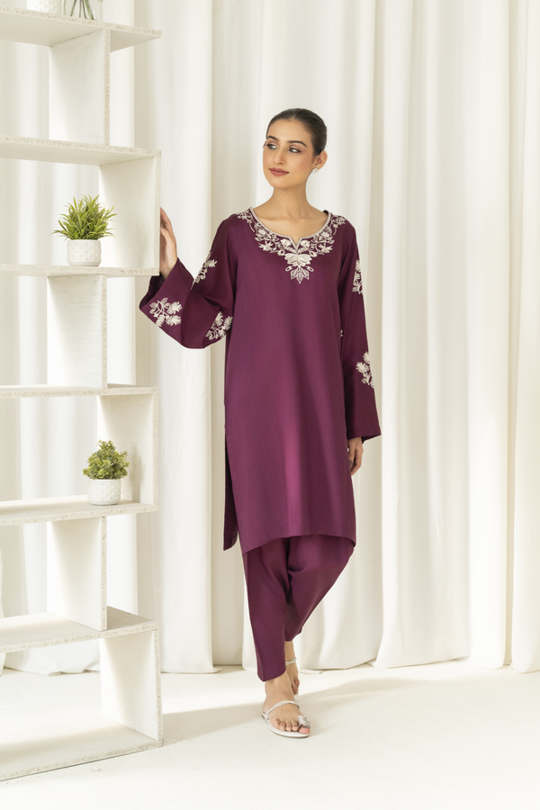 La Rosaa Stitched 2 Piece Emb Viscose Lawn Collection-Pansy 2Pc