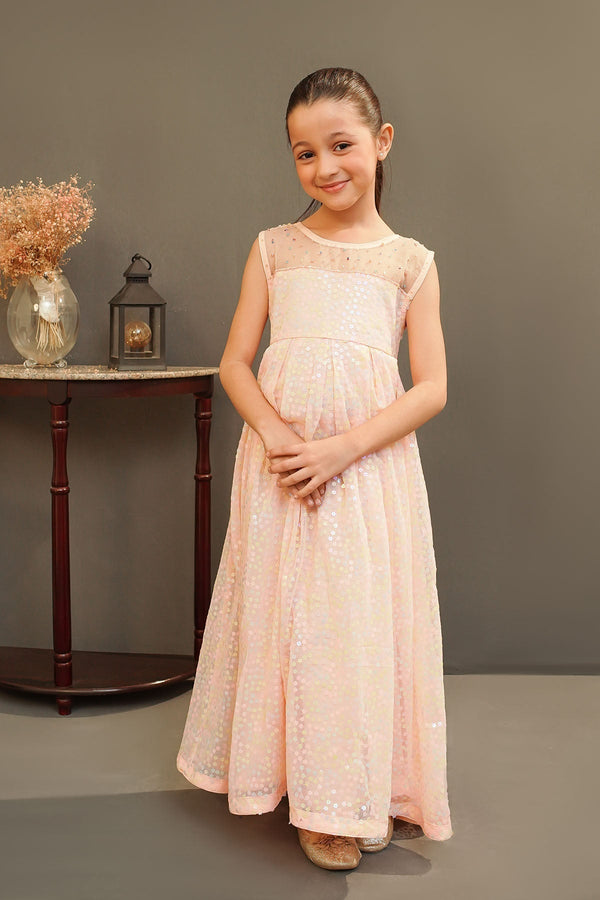 Ochre Clothing Toddlers Eastern Sequence Net Dress