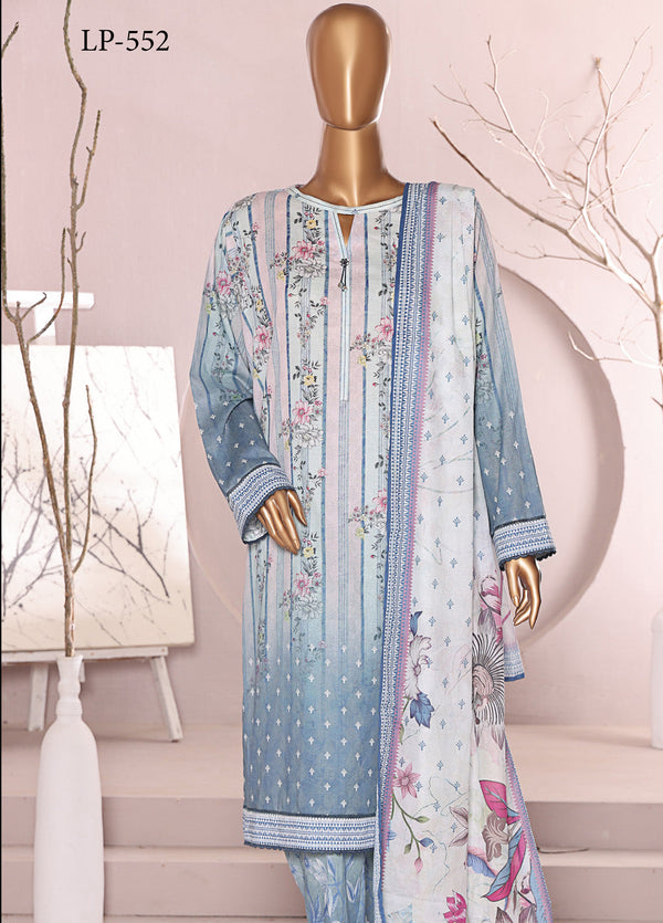 Luxe Prints By HZ Textile Printed Lawn 3 Piece Unstitched Suit HZ25LP LP-552