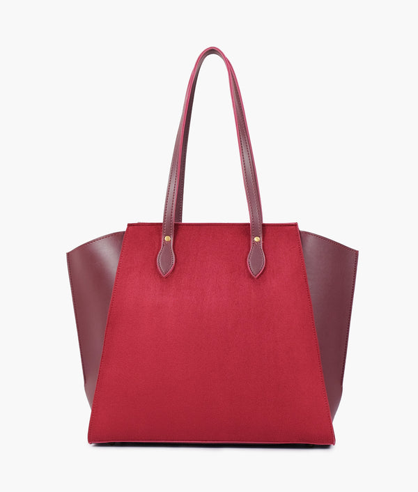 RTW Creation - Burgundy suede classic tote bag