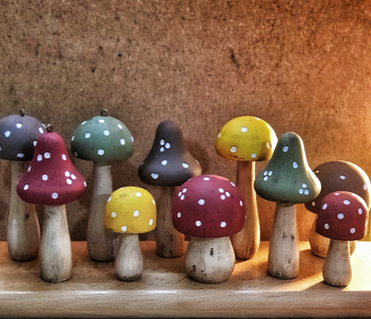 Wooden Whimsy Mushroom (Medium)