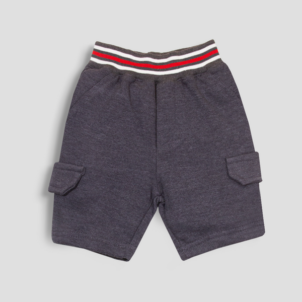 Baby Boy Dark Grey Cotton Jersey Short