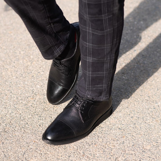 Men’s Turkish-made Real Leather Shoes in Bold Black
