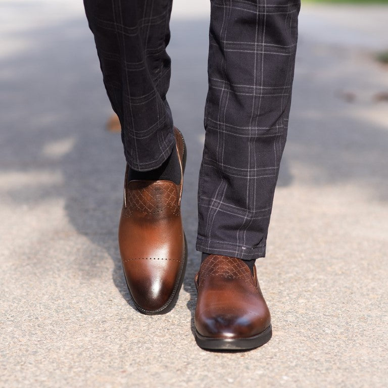 Turkish-Designer Formal Leather Shoes in Dark Brown