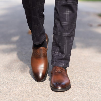 Turkish-Designer Formal Leather Shoes in Dark Brown