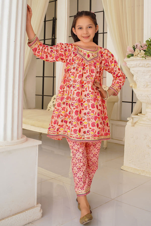 Ochre Clothing Toddlers Eastern Swiss Lawn Digital Printed 3 Pc Suit