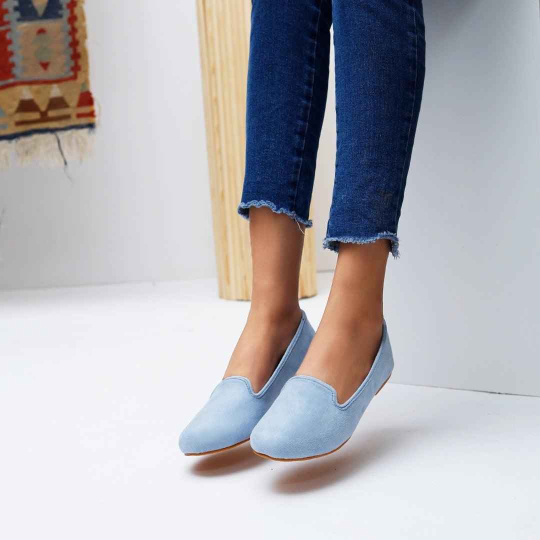 Ice Blue Loafers