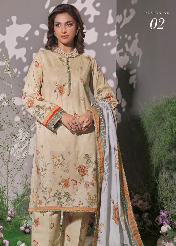 Coco Cords By Al Zohaib Printed Lawn Suits Unstitched 3 Piece - AZ25CCL 02
