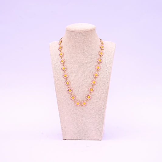 Daisy Delight Necklace Pink