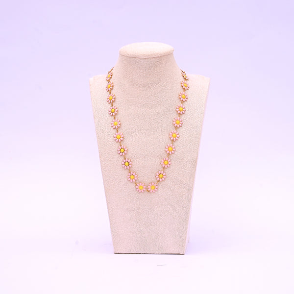 Daisy Delight Necklace Pink
