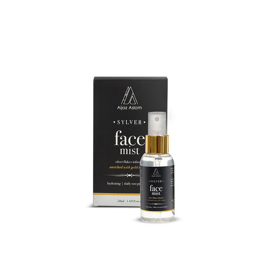 Sylver - Face Mist with Hyaluronic Acid, Silver Flakes & Gold | Aijaz Aslam