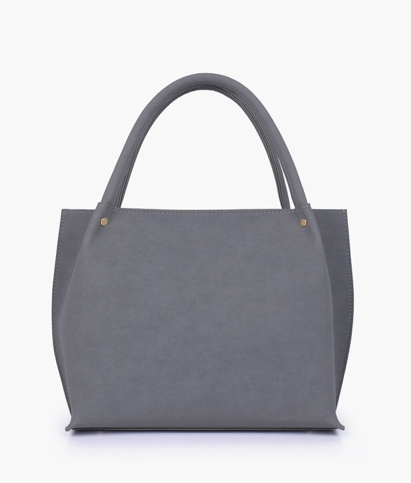 RTW Creation - Grey mocha suede tote bag