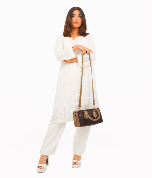 RTW Creation - Dark brown and coffee on-the-go mini bag