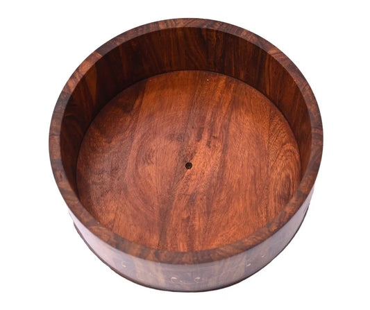 Rustic Wooden Carved Hot Pot