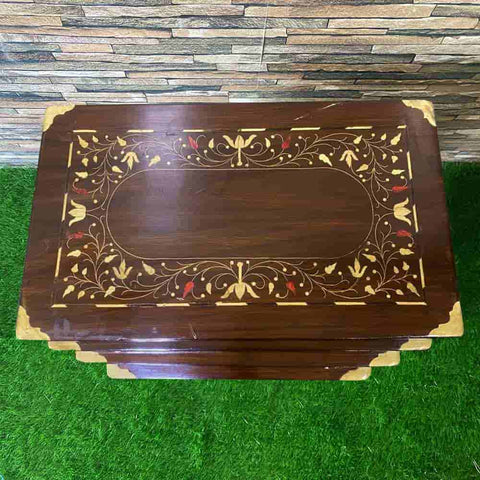 Floral Wooden Style Nesting Table 20