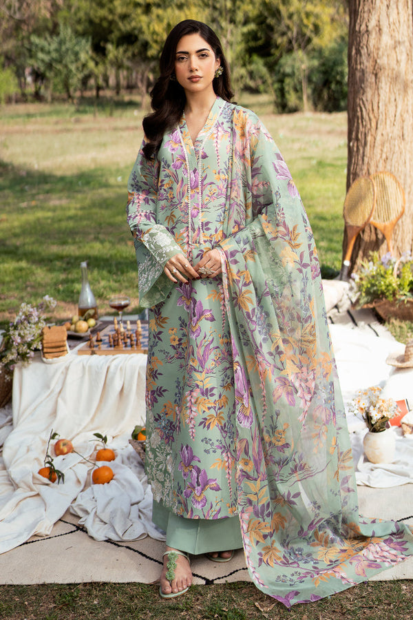 Fresco By Sheenora Stitched 3 Piece Lawn Edit Collection'2025-Flourish Green