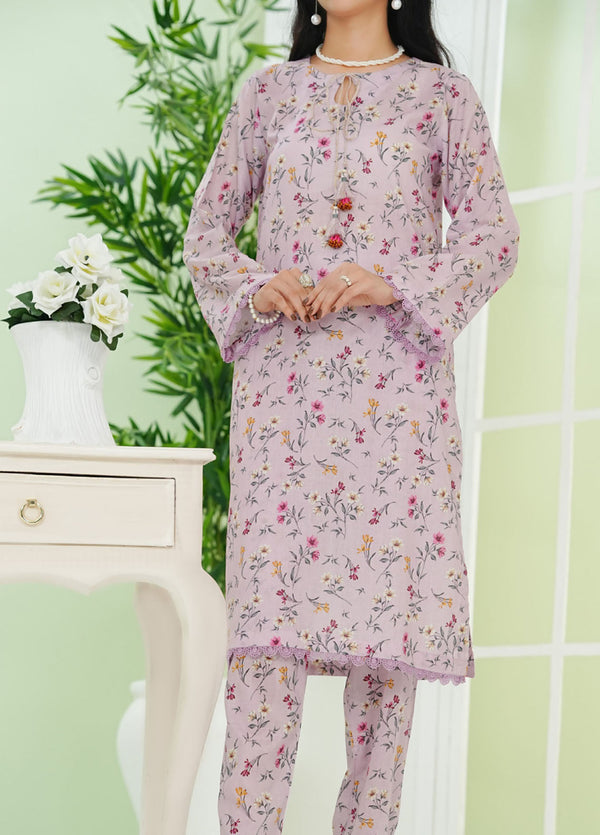 Co-Ord's Prints By Aizal Printed Lawn 2 Piece Stitched Suit AL25COPV2 D-664