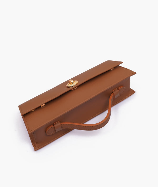 RTW Creation - Tan elongated clutch bag