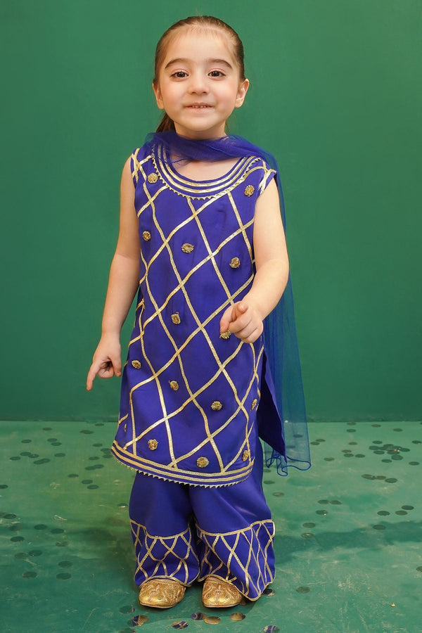 Ochre Clothing Toddlers Eastern Rod Silk Embellished 3 Pc Suit