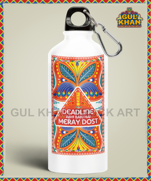 Water Bottle Stainless Steel Deadline Abhi Baaki Hai Design