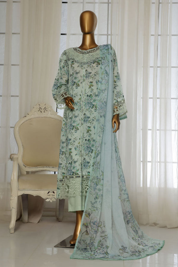 Sada Bahar Stitched 3 Piece Festive Emb Lawn Vol-02 Collection'2025-D-102-Ice