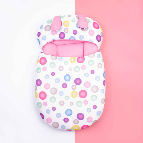 Baby Girl Carry nest Pink Polka dots Print