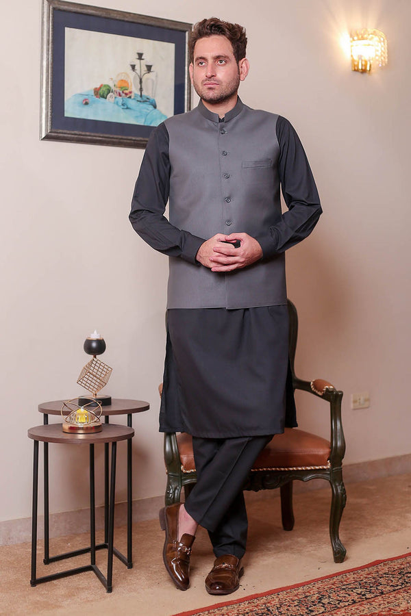 Real Image Mens Waist Coat Collection'2025-OW - 029 Grey