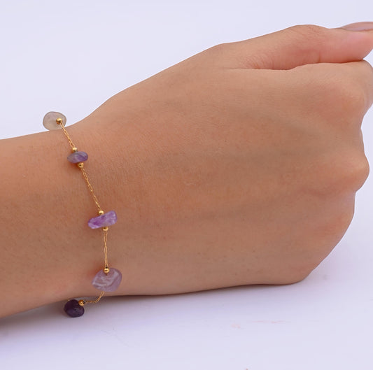 Uncut Beauty Bracelet Amethyst (Purple)