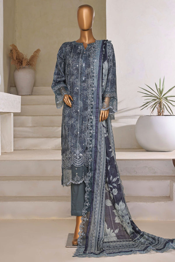 Amyrah By Sada Bahar Stitched 3 Piece Emb Festive Vol-03 Collection'2025-CKD-1045-Blue