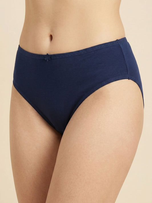 SILKIE Smart Fit, Super Soft Polyester Jersey Panty, Navy Blue