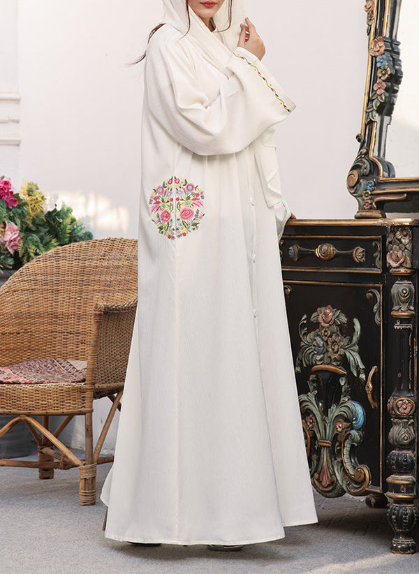 Hijab Ul Hareem Nida Hand Work Abaya Pearl 0118-J-778