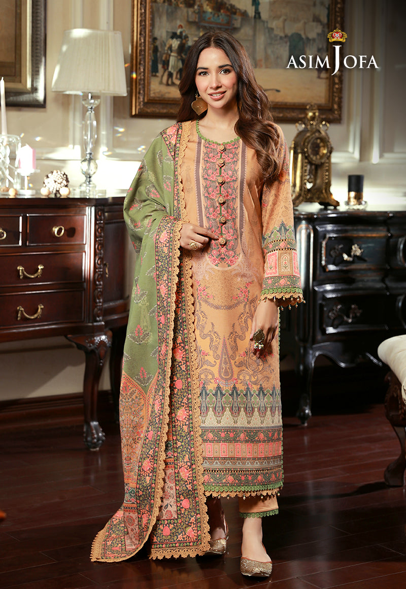 AJAWP-12 PRINTED KARANDI STITCHED 3 PCS