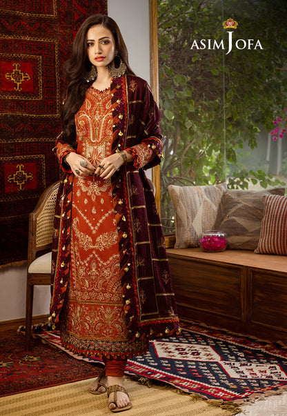 AJKT-09 EMBROIDERED SELF TWILL 3 PCS