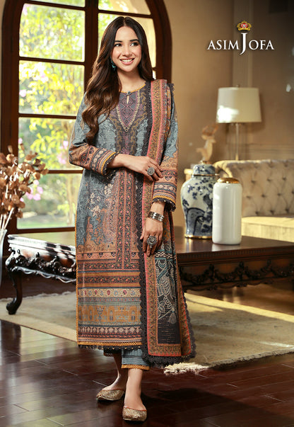 AJAWP-10 PRINTED KHADDAR STITCHED 3 PCS