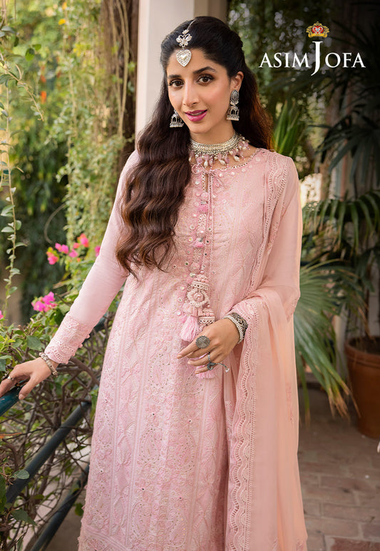 AJSW-14 EMBROIDERED LAWN SILK 3 PCS
