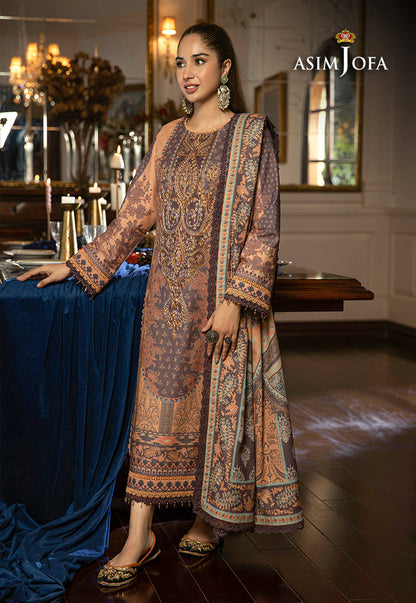AJAWP-09 PRINTED KARANDI STITCHED 3 PCS
