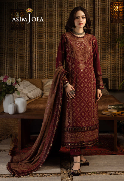 AJKT-06 EMBROIDERED COTTON KARANDI 3 PCS