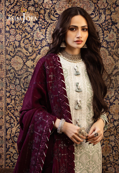 AJKTP-01 EMBROIDERED TWILL 3 PCS STITCHED
