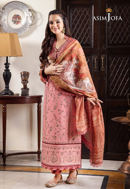 AJRWP-35 EMBROIDERED SLUB STITCHED 3 PCS