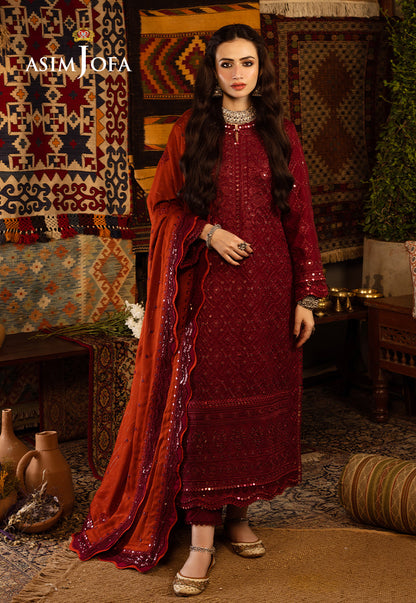 AJKT-02 EMBROIDERED SELF TWILL 3 PCS