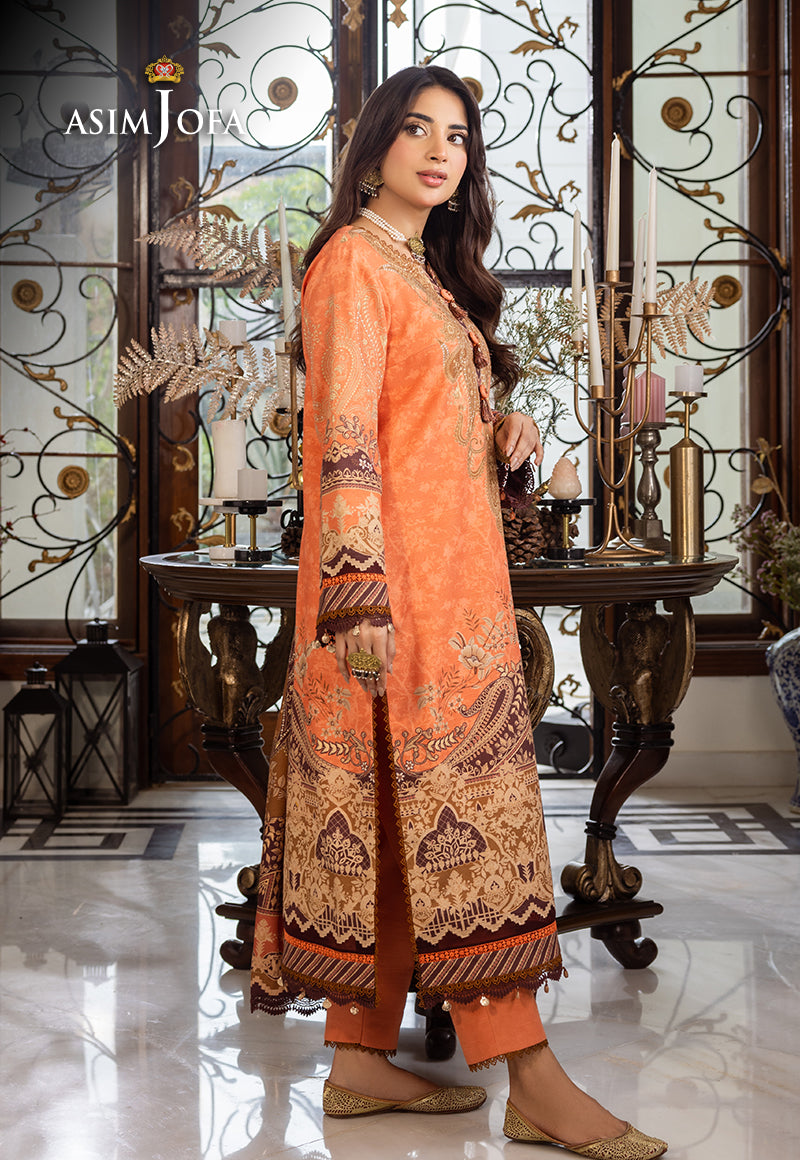 AJIWP-09 PRINTED KHADDAR STITCHED 3 PCS