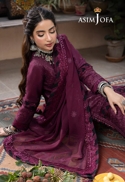 AJSW-05 EMBROIDERED LAWN SILK 3 PCS