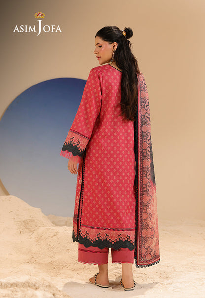 AJUBU-34 Digital Printed Lawn 3 Pcs