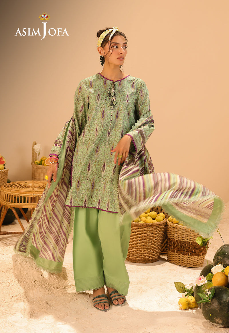 AJUBU-31 Printed Lawn 3 Pcs