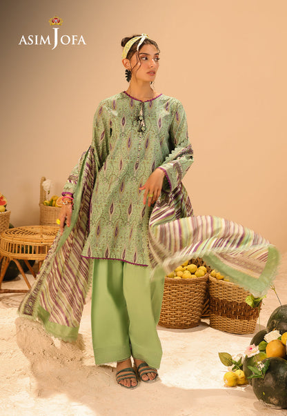 AJUBU-31 Printed Lawn 3 Pcs