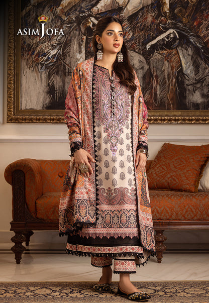 AJIWP-06 PRINTED KARANDI STITCHED 3 PCS